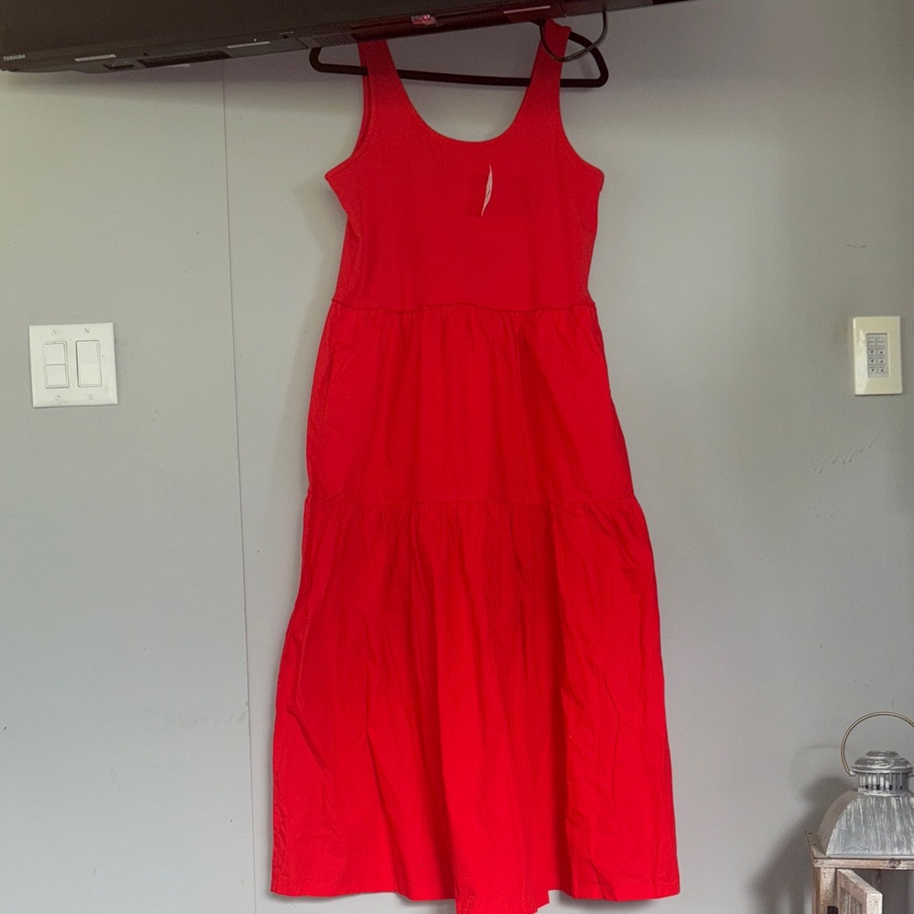 NWT J. Crew Tiered Knit Mixy Midi Dress